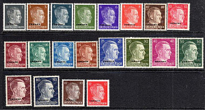 Украина № 1-20. Надпечатки Ukraine **